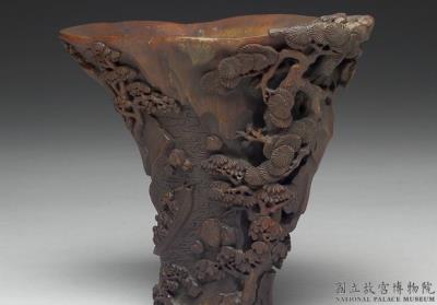 图片[2]-Carved rhinoceros horn cup with a boating scene along  the mountain valley, Qing dynasty (1644-1911)-China Archive